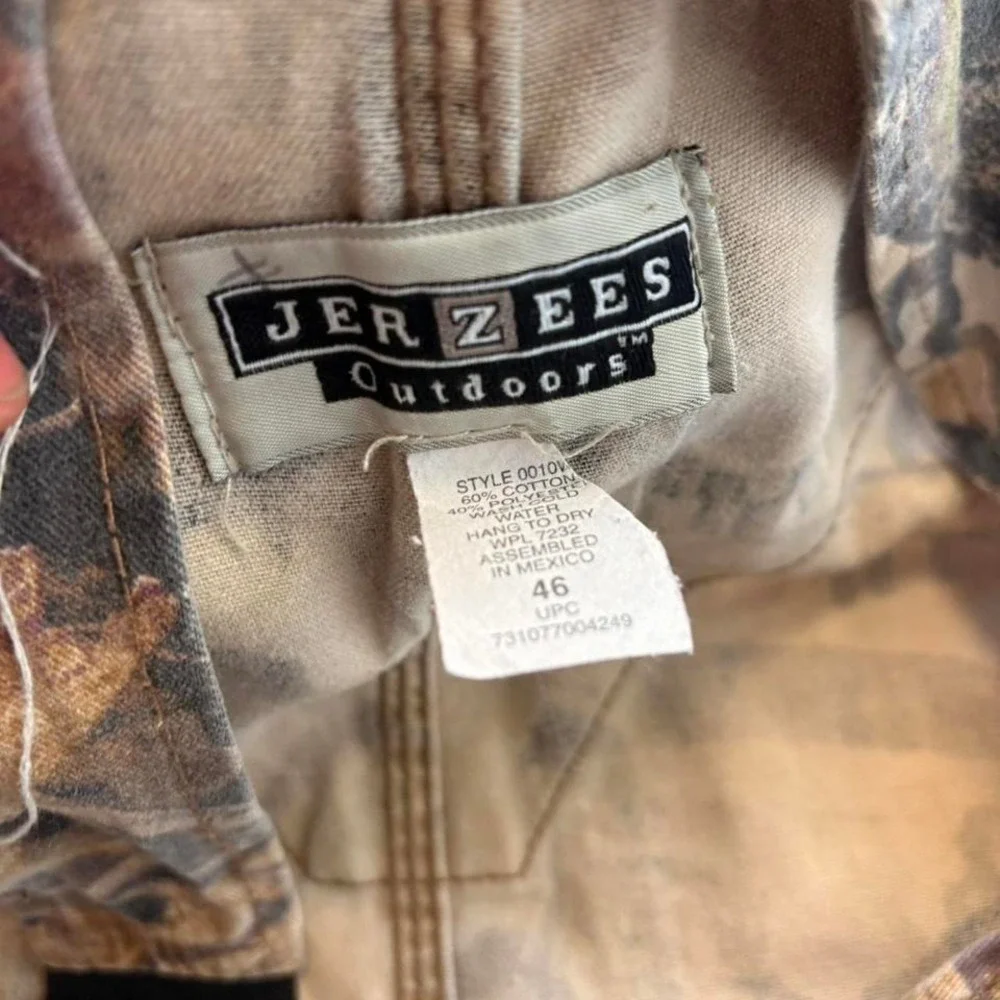 Vintage Jerzees Outdoors Camo Bib Overalls – Size 46 - Picture 4 of 6